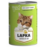 Lapka влажные консервы для кошек с кроликом, 415 г
